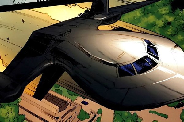 X-men on their Blackbird ready for a mission