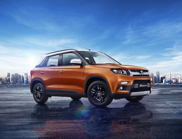 Maruti Brezza 2019 india front and side look
