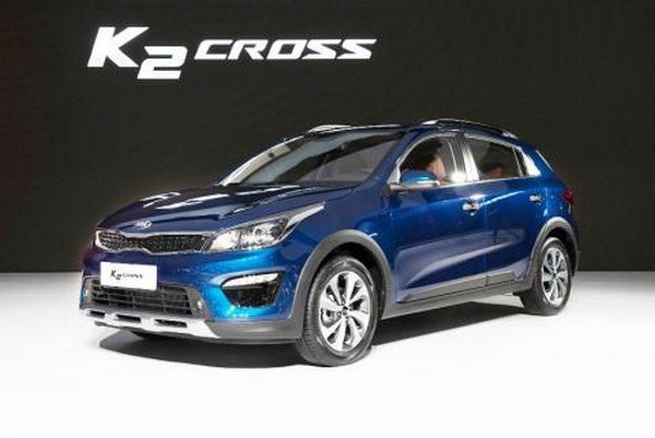 Kia K2 Cross, Blue, Front View