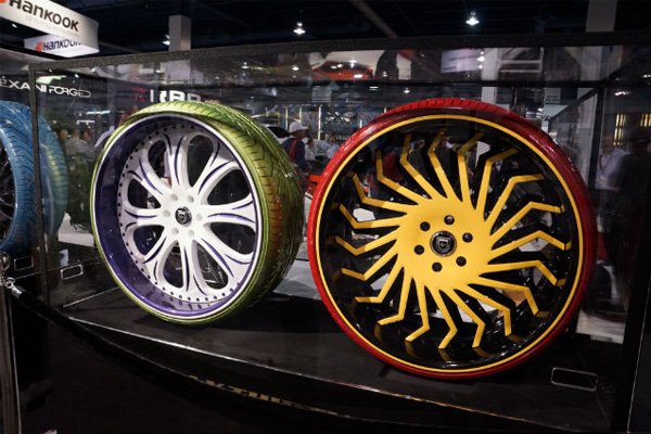 2 colourful wheels