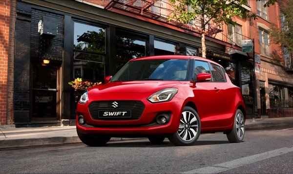 Maruti Swift red front angle