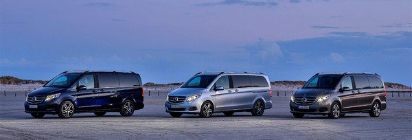 Mercedes V-Class in three forms angle look
