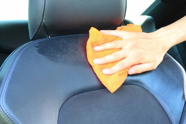 clean a leather seat