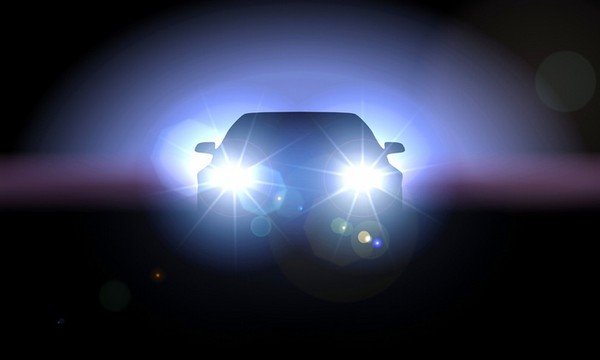 Modified car with HID lamps