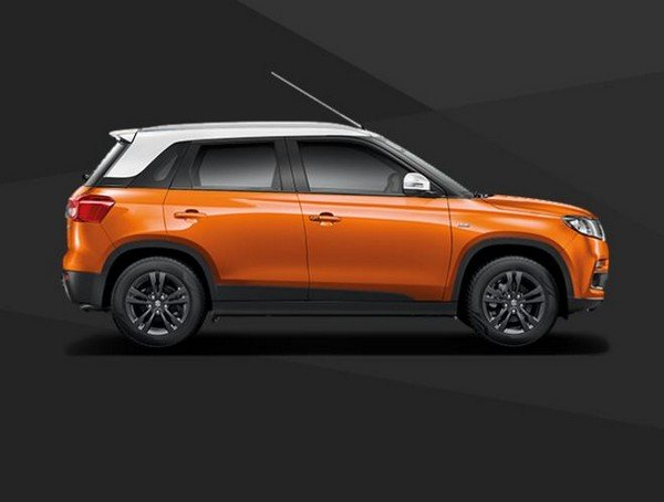 current Maruti Vitara Brezza, orange