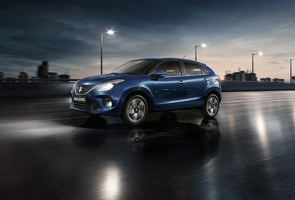 Baleno Facelift, Blue, Left View