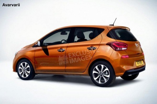 2020 Hyundai i10 orange rear angular look
