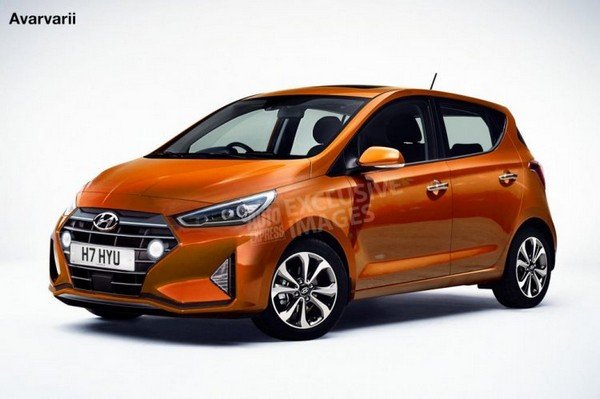 2020 Hyundai i10 orange angular front look