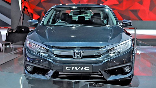 2019 Honda Civic, Gray, Front View
