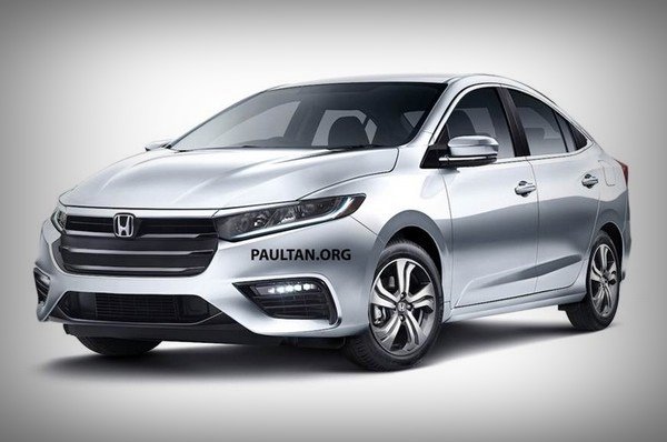 Honda City silver color from right to left with black gradient background