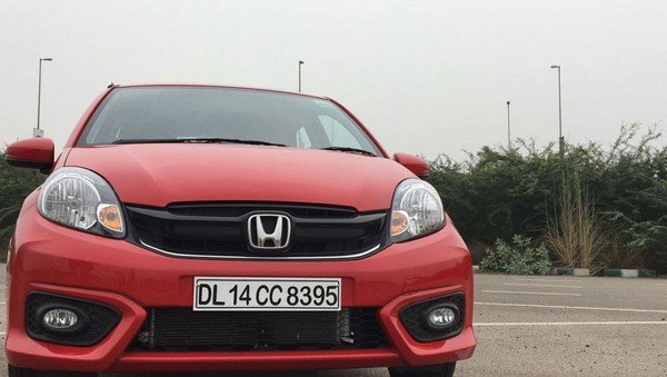The Honda Brio parking direct front look