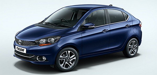 all-new tata tigor, blue, front view