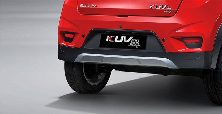 Mahindra KUV100 Exterior rear bumper red color