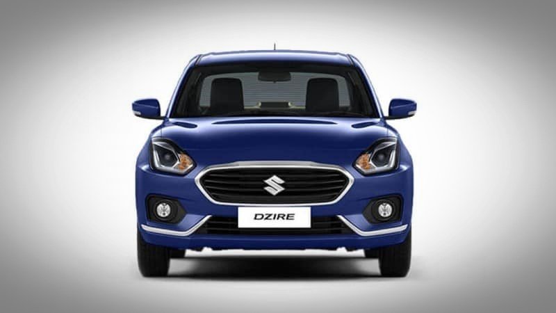 Maruti Suzuki Dzire 2019 Front Look blue color