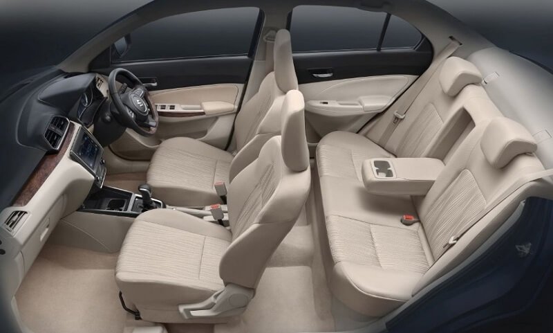 Maruti Suzuki Dzire 2019 Interior layout