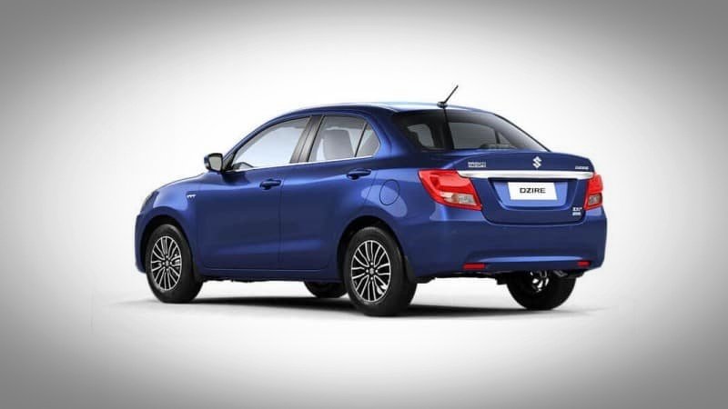 Maruti Suzuki Dzire 2019 rear Look blue color