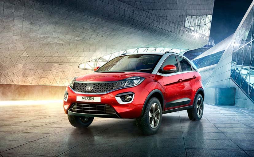 Tata Nexon India 2018 Exterior Front look red and black color