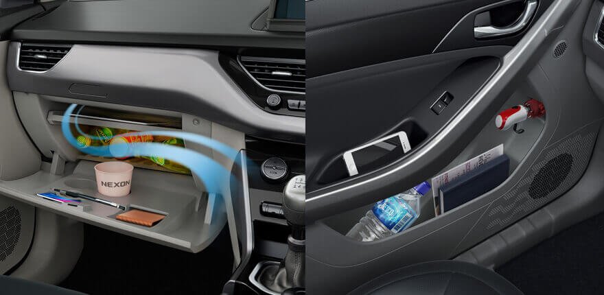 Tata Nexon India 2018 Interior glove compartment