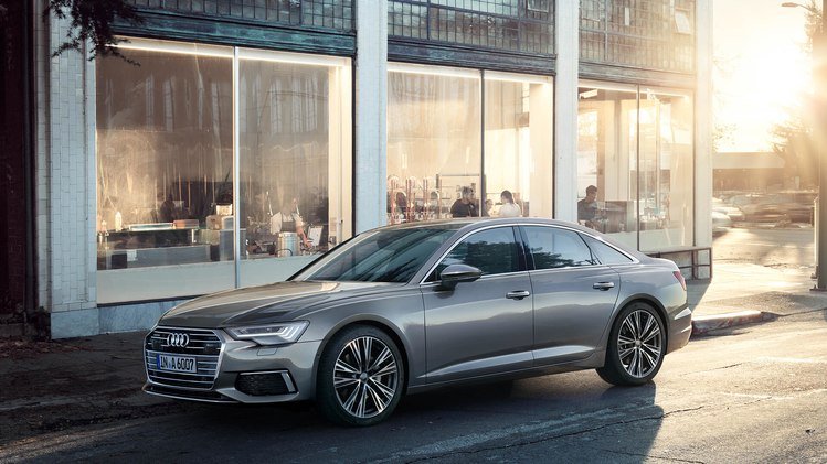 2019 Audi A6 silver front left view