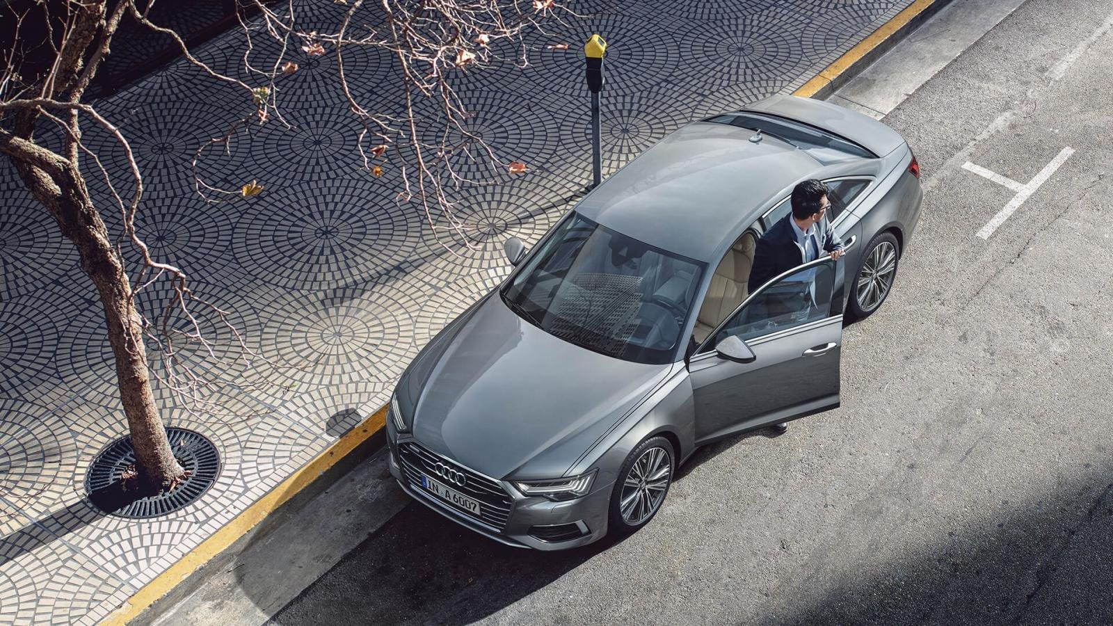 2019 Audi A6 silver upfront