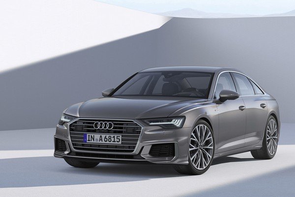 2019 Audi A6 silver front view