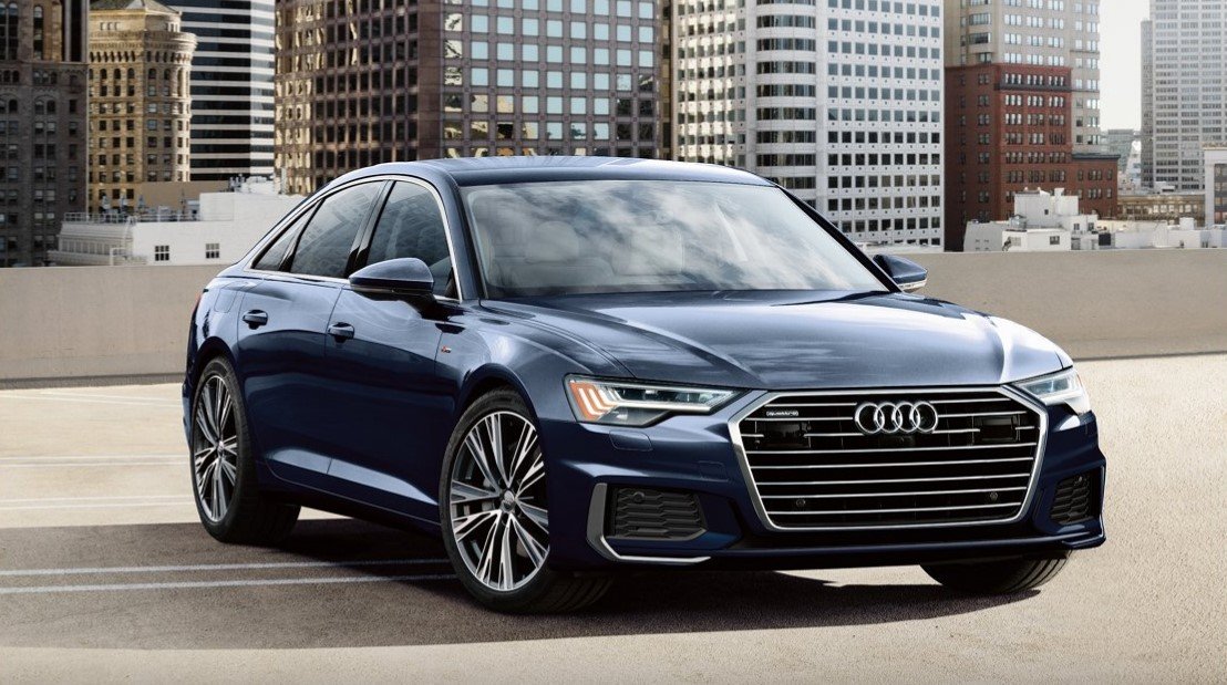 2019 Audi A6 blue front view