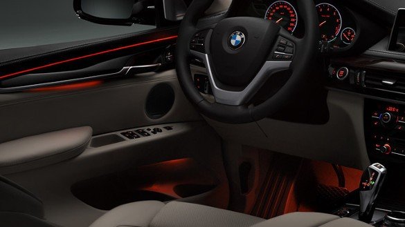 2018 bmw x5 red-black themed interior