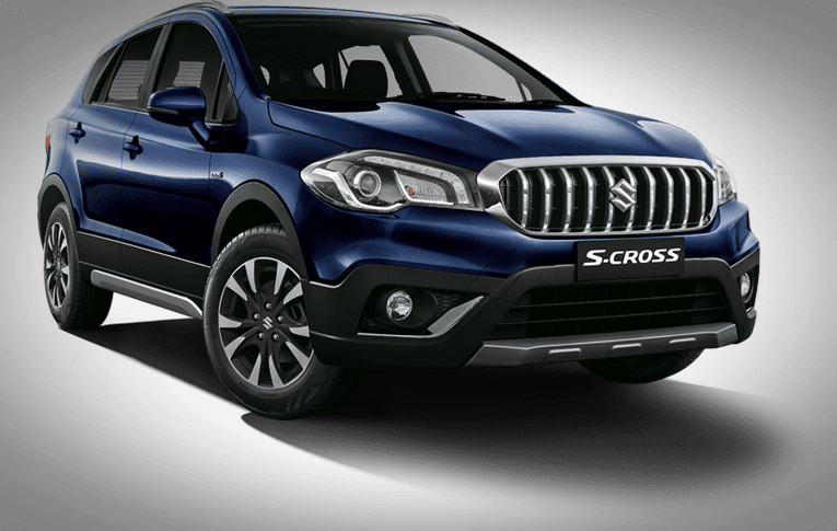 2018 maruti s-cross nexa blue front right view