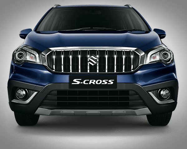 2018 maruti s-cross blue front view