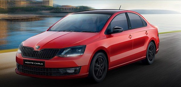 Skoda Rapid Monte Carlo red exterior