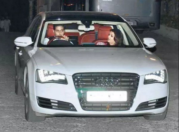  Aishwarya Rai is  often  seen with Audi  A8L