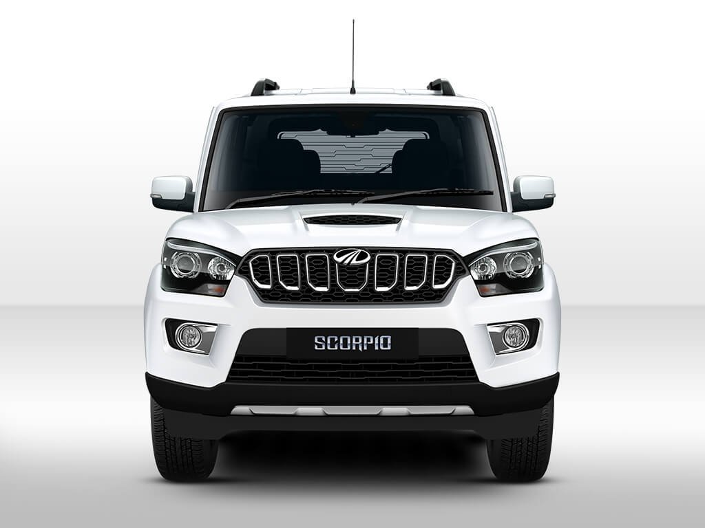 2018 Mahindra Scorpio white front view