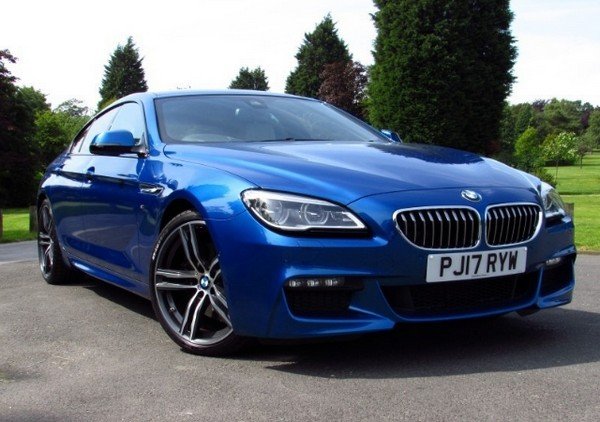 BMW 640d blue front look