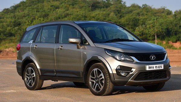 Tata Hexa black side profile