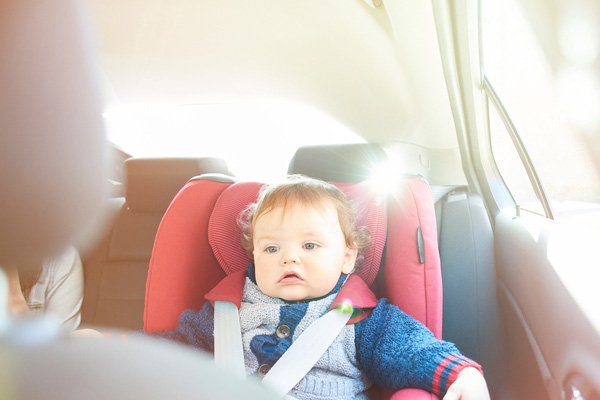 baby at the back seat