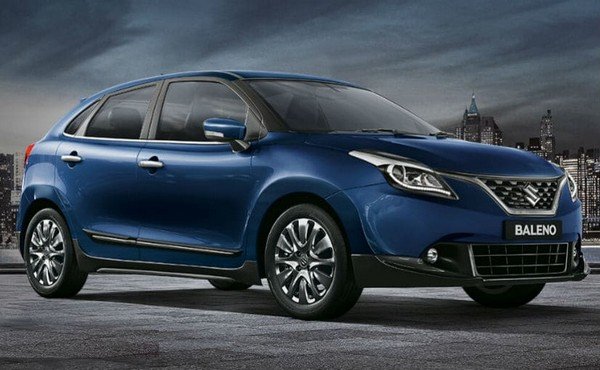 Maruti Baleno front look blue color