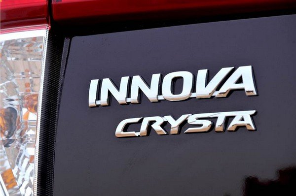 Toyota Innova Crysta on badge