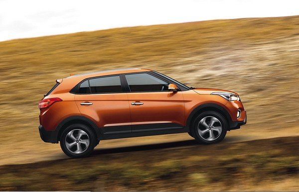 Hyundai Creta side orange color