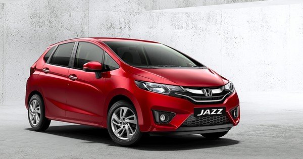 Honda Jazz red color side view