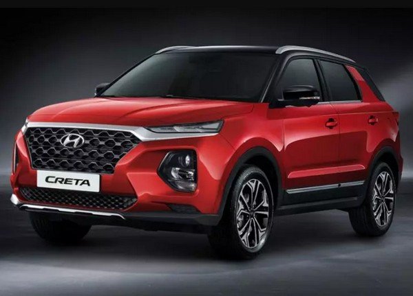 Hyundai Creta 2020 red color front look 