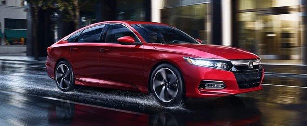 2019 honda accord, red colour, side profile