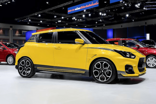  modified Swift Sport at Bangkok International Motor Show yellow color side look