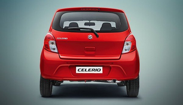 maruti celerio red rear angle