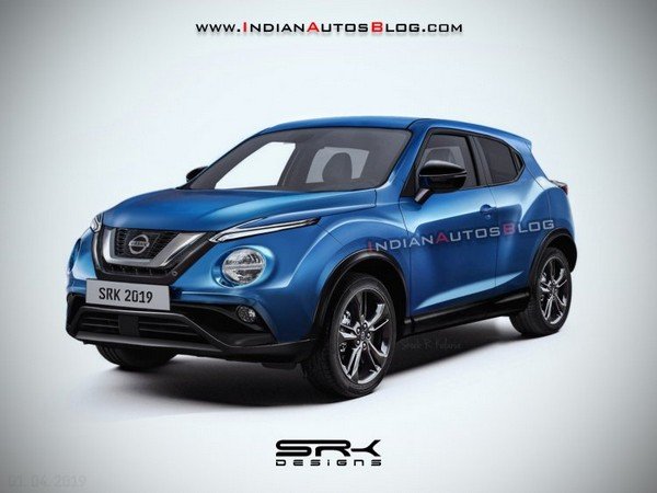 2019 nissan juke blue front angle rendering