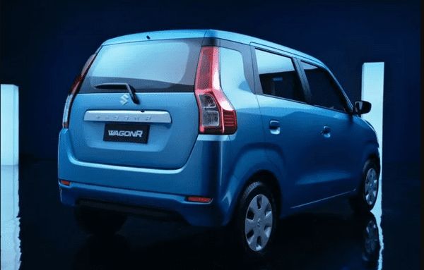 maruti wagon r 2019 blue rear view