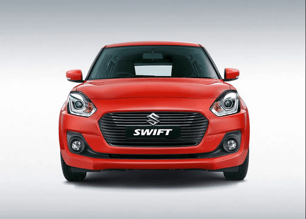 maruti swift 2019 red front view