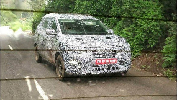 2019 renault triber front angle spied