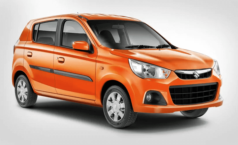 2019 Maruti Alto K10 orange side profile angle