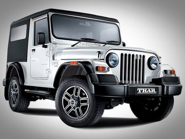 mahindra thar signature edition white side profile