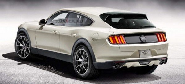 ford mustang based electric suv rendered